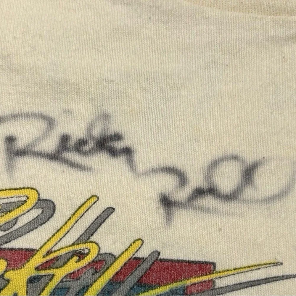 Vintage Racing Ricky Rudd- Autographed Graphic Tee by- Cream - Picture 5 of 5